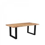 Esstisch ZETH aus massivem Mangoholz 200x100x76 cm | Baumstamm Möbel