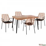 Allegra Set Wicker in Farbe beige und schwarz.