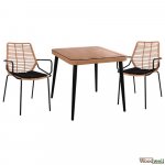 Allegra Set Wicker in Farbe beige und schwarz.