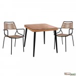 Allegra Set Wicker in Farbe beige und schwarz.