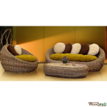 BAVERLY Lounge-Set 4 Stk aus Rattan Kooboo in Farbe Grau