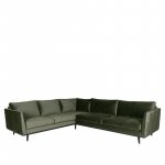 Sofa Siena 2-Sitzer + Ecke + 3-Sitzer Armee Samt