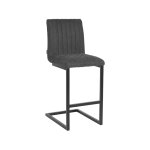 Barhocker Milo 41x53x100 cm Anthrazit-Webart | Schwarzes Metall