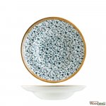 Bonna Calif tiefer Salatteller weiß und blau mit Blumendesign 6 Set 27cm-450cc