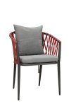 Outdoorstuhl Krosima Red B57 x T61 x H77 cm