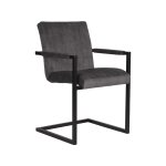 Esszimmerstuhl Milo 55x55x85 cm Anthrazit Velours
