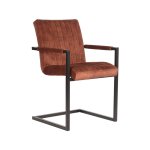 Esszimmerstuhl Milo 55x55x85 cm Rost Velours