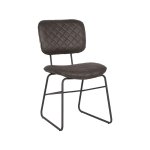 Esszimmerstuhl Sev 49x60x87 cm Anthrazit Mikrofaser , Schwarzes Metall
