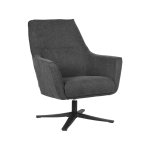 Sessel  "DOT" 76x75x90 cm Anthrazit-Webart | Schwarzes Metall