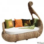 "Gondola" Sofa aus Abacá von einzigartigem Design