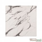 Werzalit Tischplatten günstig kaufen | Tischplatte "Weißer Marmor" 80x80 cm