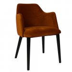 Stuhl "Ivy" aus Samt in Terracotta