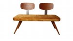 Bank "Lyon" 120x48x46x82 cm aus Stoff und Holzbeine