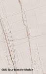 Επιτραπέζιο επιτραπέζιο HPL “Tour Blanche Marble” σε μαρμάρινη εμφάνιση 60x60 cm, πάχος 12 mm