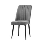 Stuhl "Monday" in grau oder beige mit Metallbeinen