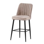 Barhocker "Monday" in beige mit Metallbeinen