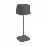 Tischlampe "Ofelia" aus Aluminium in Anthrazit 29cm Höhe