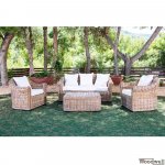 Outdoor Lounge-Set Alexandra aus natürlichem Rattan Kooboo