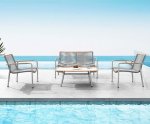 "PIONEER" LOUNGESET 4-TEILIG AUS STAHL