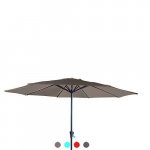 Parasol "Pisa" in taupe - ø300 made of polyester and aluminum