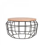 Couchtisch PIXEL aus natur Mangoholz 77x77x44 cm | Baumstamm Möbel