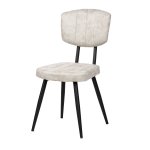 Stuhl "Rimit" in beige mit Metallbeinen