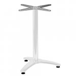 Outdoor Tischuntergestell "Roma 3" aus Aluminium 72cm Höhe in weiß