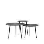 Couchtisch Set Nobby 60x60x45 cm Schwarzes Metall
