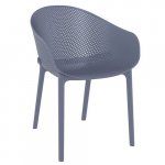 Outdoor Sessel "Sky" aus Polypropylen in grau 61x81x45x55cm