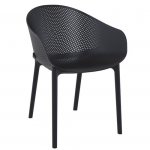 Outdoor Sessel "Sky" aus Polypropylen in schwarz 61x81x45x55cm