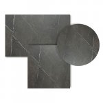 HPL Tischplatte "Enfiber Nereta Grey" Ø80cm 12mm Dicke