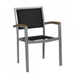 Outdoor Sessel "Cenon" aus Aluminium in silber 53x85x43x57cm stapelbar