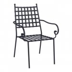 Metallsessel in schwarzem Farbton 57x60x92 cm