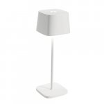 Tischlampe "Ofelia" aus Aluminium in weiß 29cm Höhe
