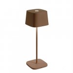 Tischlampe "Ofelia" aus Aluminium in braun 29cm Höhe