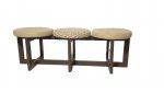 Bank "Zale" 140x45x46 cm aus Stoff und Metallgestell