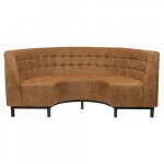 Viggo Sitzbank Halbrund 198 cm in Farbe Cognac