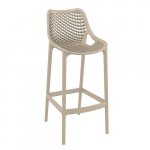 Barhocker "Air" aus Polypropylen in taupe