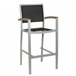 Barhocker "Cenon" aus Aluminium in silber