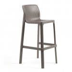 Barhocker "Net" aus Polypropylen in taupe
