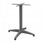 Outdoor Tischuntergestell Aluminium 66Χ66X69cm mit Kreuz 45x45cm in grau