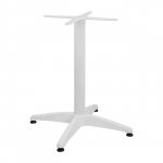 Outdoor Tischuntergestell in Aluminium weiss 66x66x69cm mit Kreuz 45x45cm