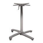 Tischuntergestell aus verchromtem Aluminium mit Klappboden | Höhe 73 cm