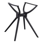 Table base made of black polypropylene