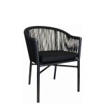 Aluminium Sessel "BELLAGIO" in schwarz