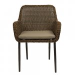 Outdoor Sessel "Catch" aus Aluminium Geflecht in Dark Mood braun