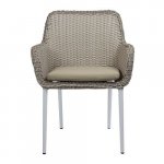 Outdoor Sessel "Catch" aus Aluminium Geflecht in Light Mood hellbeige