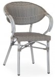 Aluminium Sessel "GRANADA" Geflecht in grau