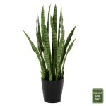 DEKO PFLANZE SANSEVIERA GRÜN IM TOPF 90 cm