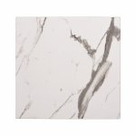 HPL Tischplatte 70x70 Weißer Marmor